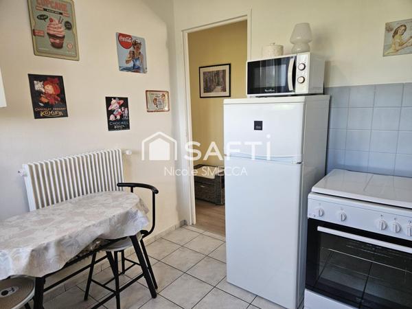 Appartement 2 chambres,jardin,2 caves