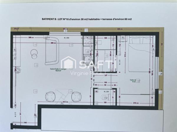 Jean Jaurès - T2 neuf avec terrasse de 61m2