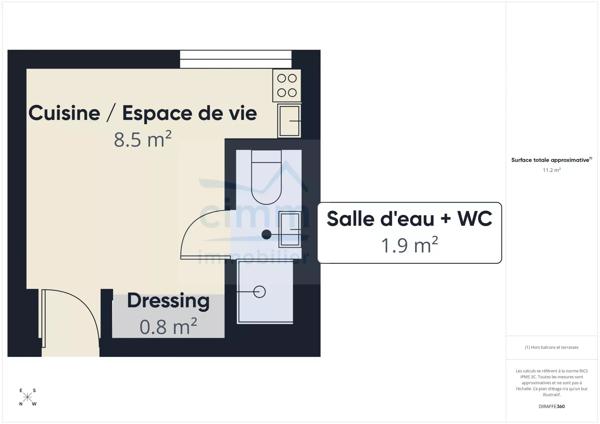 Cimm Immobilier Bréal-sous-Montfort vous présente à la vente ce studio loué et meublé de plus de 11m² au Rheu.