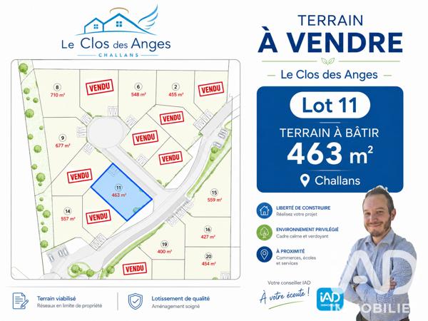 Terrain à vendre 463 m² Challans