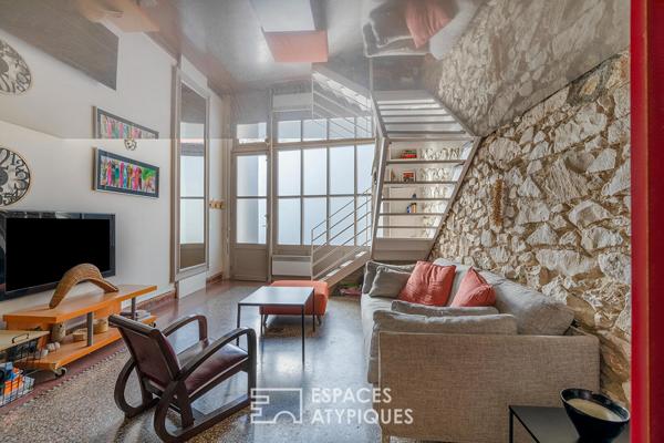 Une ancienne imprimerie transformée en duplex contemporain
