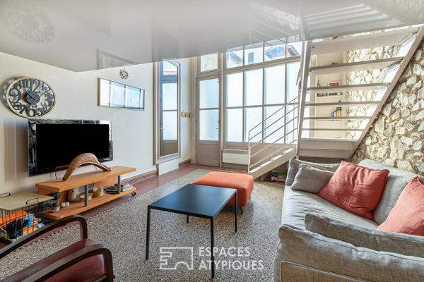 Une ancienne imprimerie transformée en duplex contemporain