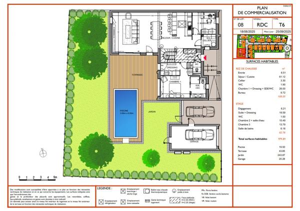 Villa d'exception avec piscine - Description détaillée - Cinq Cantons / Chiberta Anglet