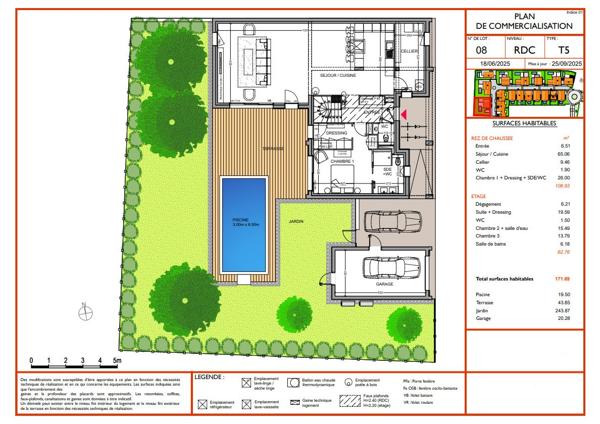 Villa d'exception avec piscine - Description détaillée - Cinq Cantons / Chiberta Anglet