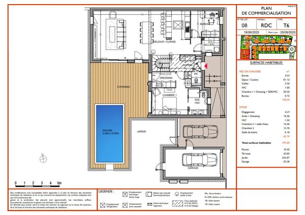 Villa d'exception avec piscine - Description détaillée - Cinq Cantons / Chiberta Anglet