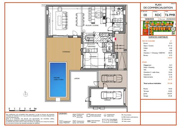 Villa d'exception avec piscine - Description détaillée - Cinq Cantons / Chiberta Anglet