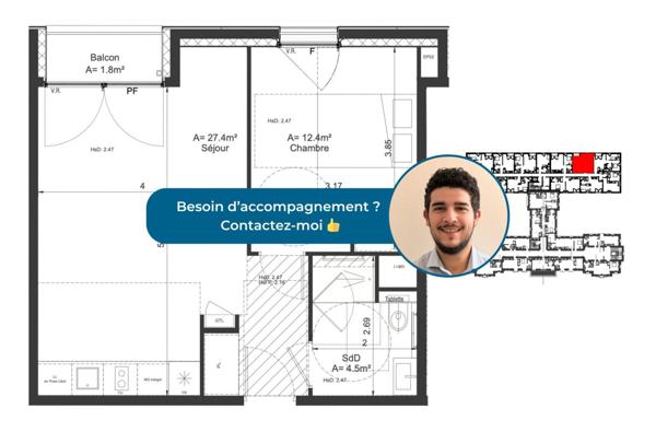 Appartement à vendre 2 pièces 44 m² Clermont-Ferrand