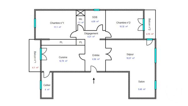 Appartement T4 à vendre  4 pièces - 83,82 m2 PERONNAS - 01
