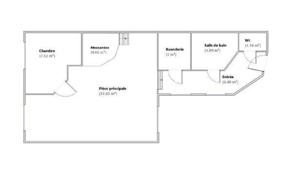 Appartement 2 pièces - 54 m² Exclusivité