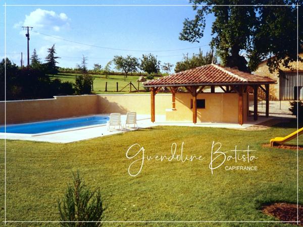 Proche de EYMET Propriété en Pierre 300m² avec gîte - Terrain 8000m²