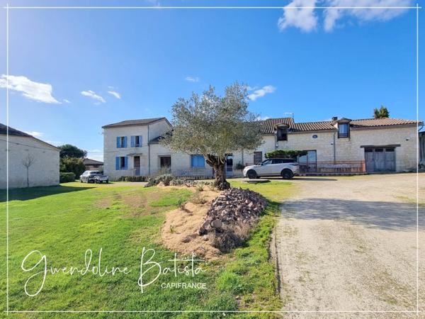 Proche de EYMET Propriété en Pierre 300m² avec gîte - Terrain 8000m²