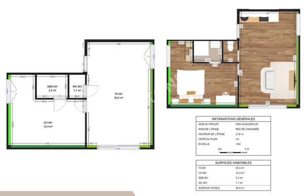 EXCLUSIVITE NESTENN - Appartement, 2 Pièces, 35.9 m² · BRUZ · Quartier HYPER CENTRE