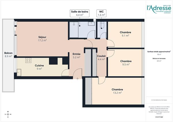 Appartement Joinville Le Pont 4 pièce(s) 78.03 m2