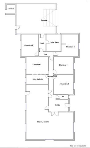 PLAIN PIED 5 CHAMBRES AVEC 2 POINTS D'EAU