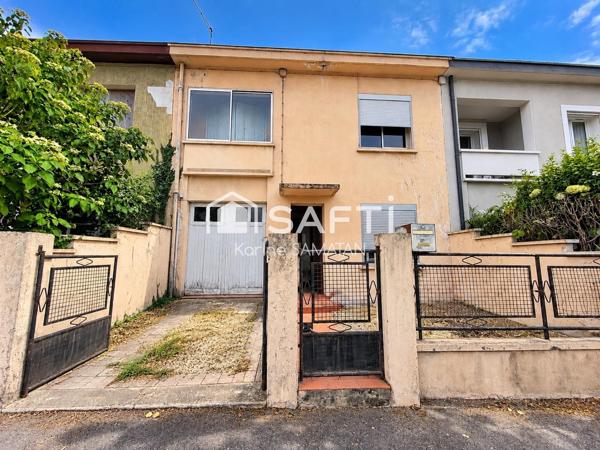 Toulouse – Proche universités, maison de 93 m² à rénover entièrement, offrant un fort potentiel pour une résidence principale ou un projet d’investissement locatif.