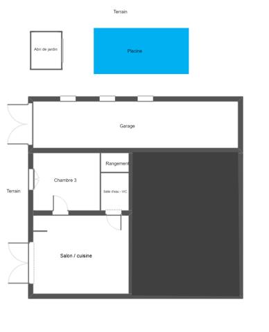 MAISON 126 M² + STUDIO 42 M² + TERRAIN AVEC PISCINE