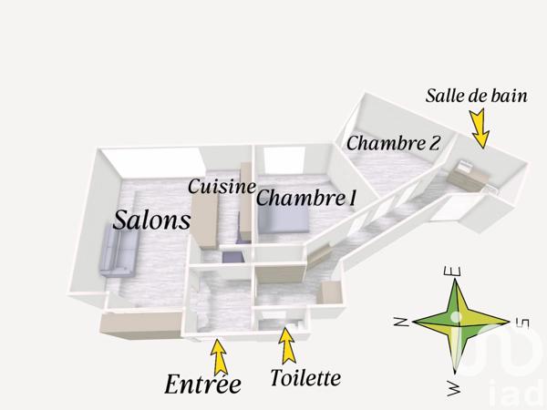 Appartement à vendre 3 pièces 76 m² Puteaux