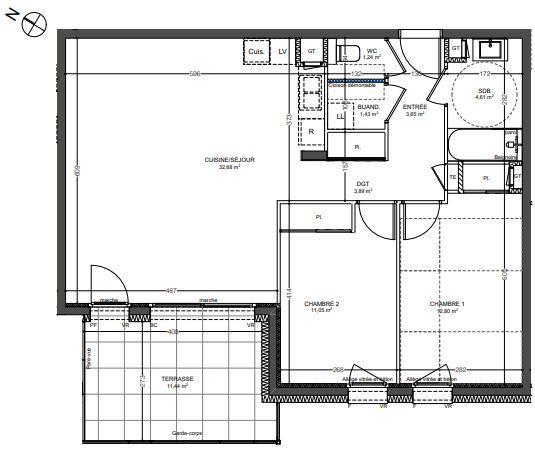 Appartement à vendre 3 pièces 71 m² La Tronche