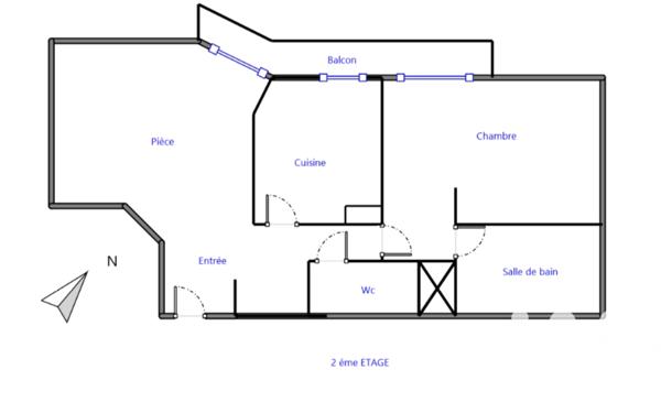 Appartement à vendre 2 pièces 47,78 m² 