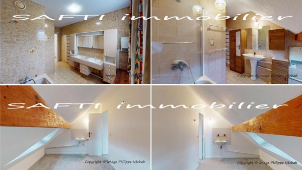 Maison de 198m2 habitables - 4 chambres - terrain de 6600m2 autour + sous-sol total .