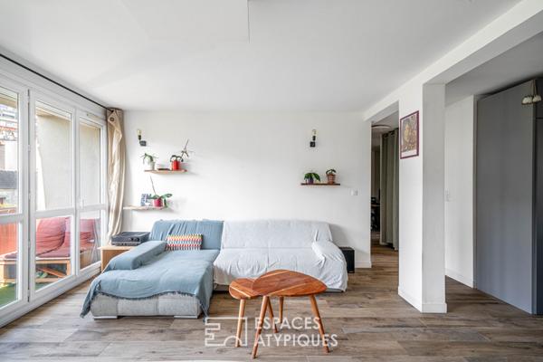 Appartement traversant avec balcon