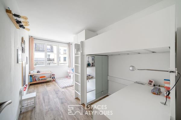 Appartement traversant avec balcon
