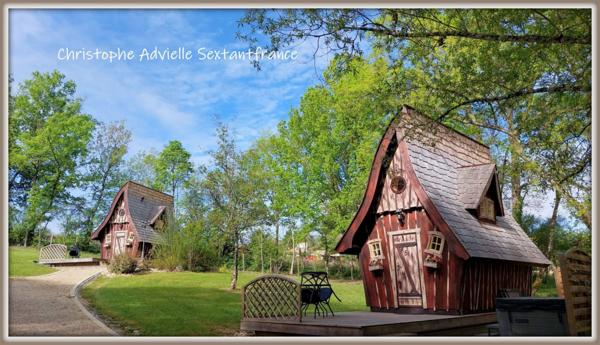 Grande maison de 5 chambres avec piscine, complexe d'hébergements insolites sur presque 7ha