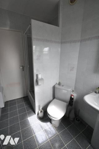 Maison avec 3 chambres, grenier, garage et grand jardin arboré.