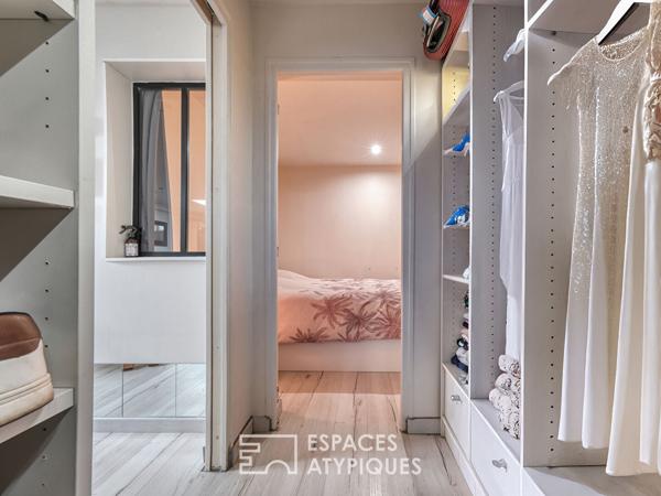 Maison esprit loft en souplex avec jardin d’hiver et extérieur.