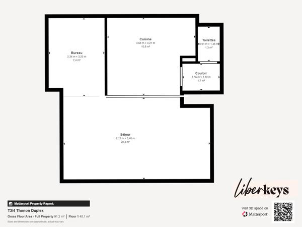 Appartement T3 en Duplex avec Bureau – Thonon-les-Bains