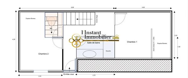 T3 Duplex de standing - 53 m² entièrement rénové à neuf - Terrasse
