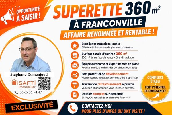 SUPERMARCHÉ RENTABLE – BELLE OPPORTUNITÉ À SAISIR