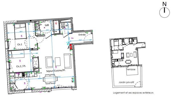 Appartement T3 LE HAVRE - 64.22 m2  778 Euros