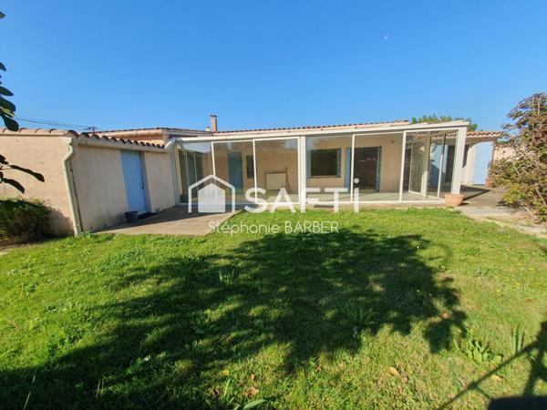 maison plain-pied - 3 chambres - véranda - jardin