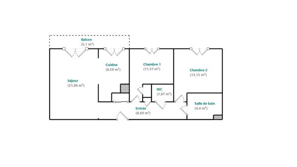 Appartement à vendre 3 pièces 70,13 m² Levallois-Perret
