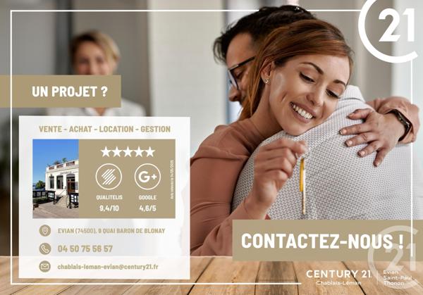 Appartement F3 à vendre  3 pièces - 76,93 m2 NEUVECELLE - 74