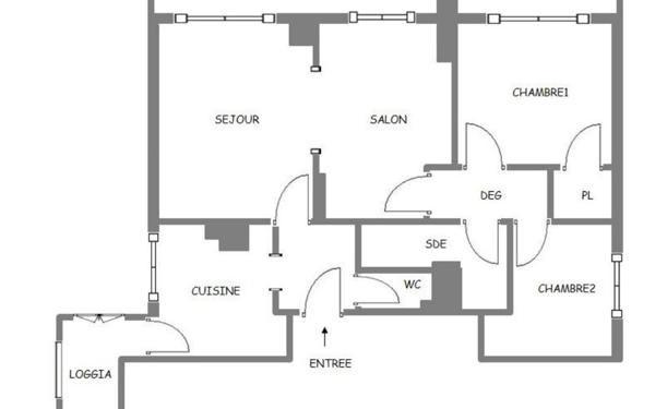 Appartement à vendre    4 pièces • 66,83 m2 Marseille 8