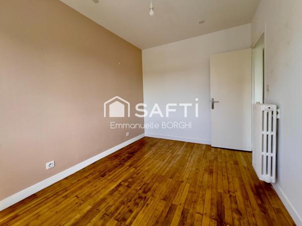 Maison 4 chambres, garage, jardin, sous-sol de 75m2