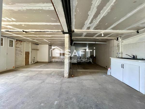 Maison 4 chambres, garage, jardin, sous-sol de 75m2