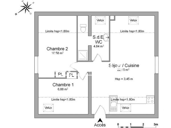 Location Appartement 3 pièces 44.9 m² - 5 RUE BALZAC Dijon 21000