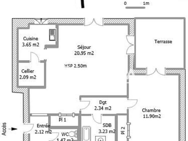 Location Appartement 2 pièces 47.75 m² - 147 AVENUE GENERAL LECLERC Carcassonne 11000
