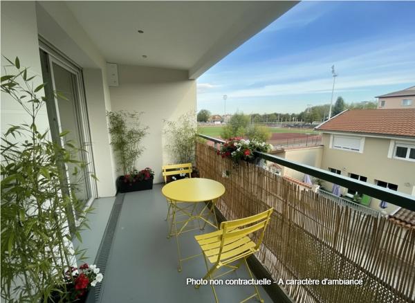Appartement Villeurbanne 2 pièces 39 m2 avec balcon de 8m²