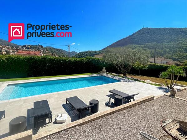Charmante villa de plain-pied, 4 chambres, piscine . Tourrette-Levens