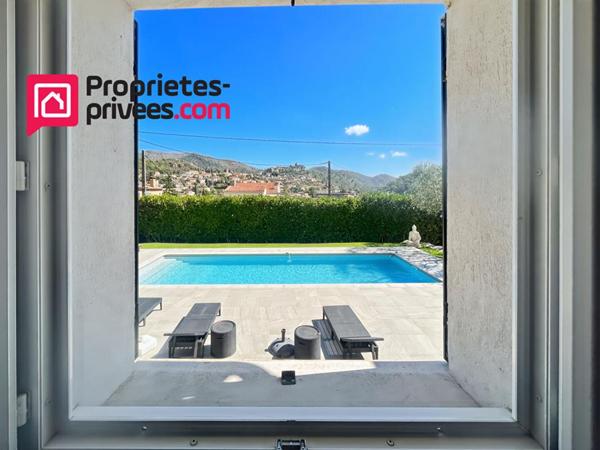 Charmante villa de plain-pied, 4 chambres, piscine . Tourrette-Levens