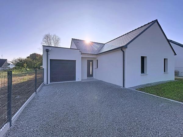 Maison de plain pied - 88m², 3 chambres tout, frais de notaire réduits - Merlevenez