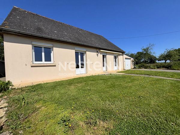 Maison de plain-pied à vendre à MOREAC 3 chambres, garage et son jardin de 520 m²