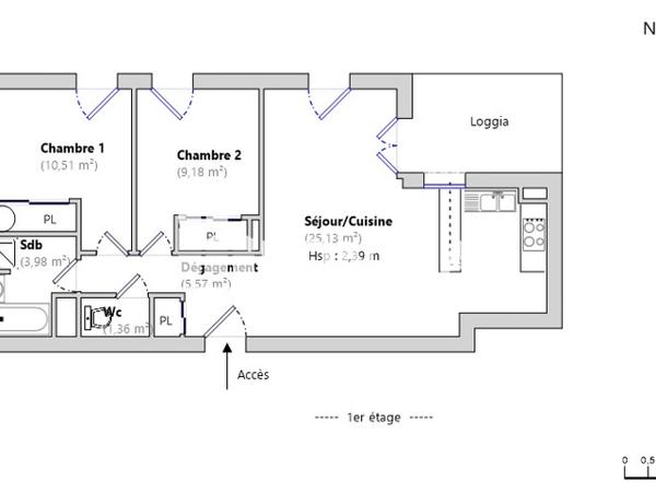 Location Appartement 3 pièces 54.96 m² - 12/14 RUE AUGUSTE LALESQUE La Teste De Buch 33260
