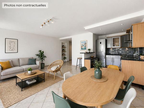 Le Cannet MontJoli - Appartement 3 pièces 63m² - Terrasse sud au calme - piscine - cave