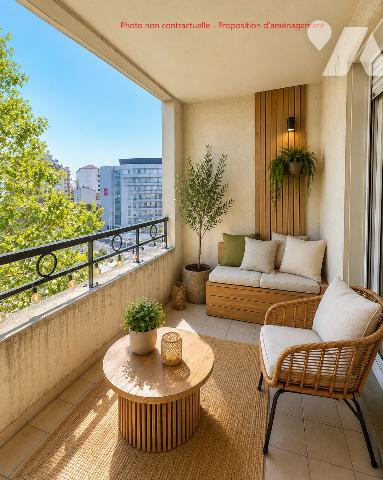 LYON 7ème - proche place Jean Macé - T4 de 88,03 m² avec balcon dans résidence 2000