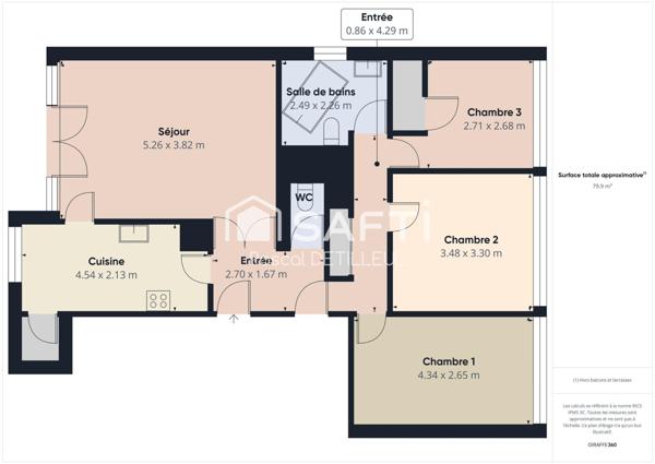 GARCHES - Buzenval appartement 4 pièces 82m2 - Dernier étage vue Paris